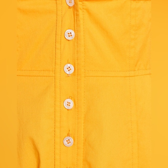 A.L.C. Marigold Yellow Button Down Midi Dress Size 4 - Picture 5 of 5